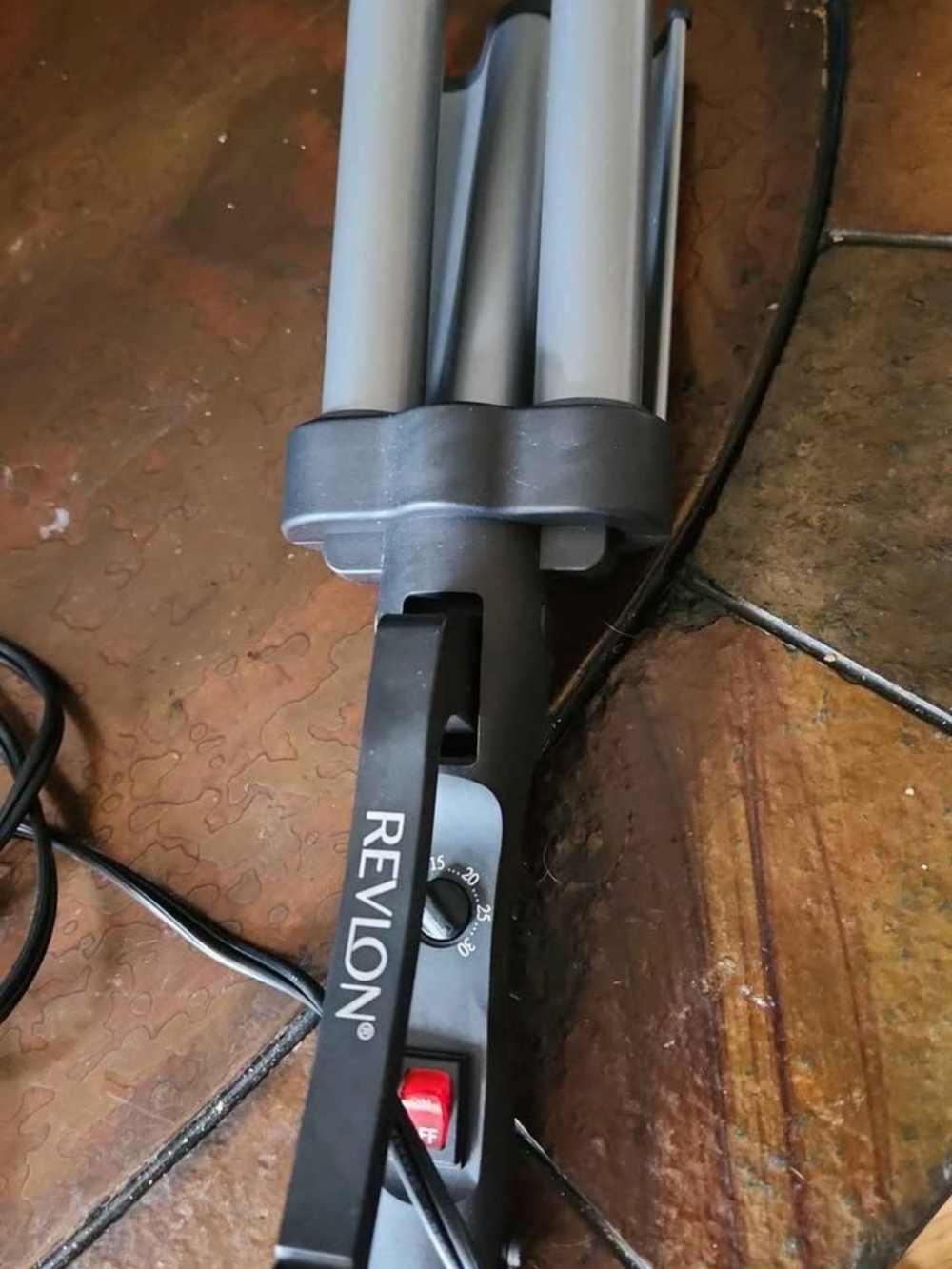 Revlon Silver Triple Barrel Waver with Black Handle